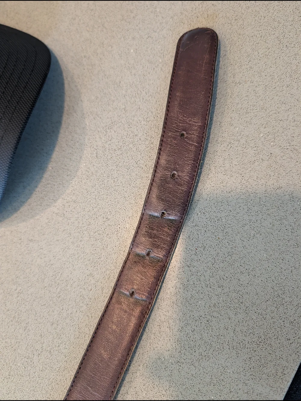Coach Vintage Dark Burgundy Leather Belt with Brass Buckle